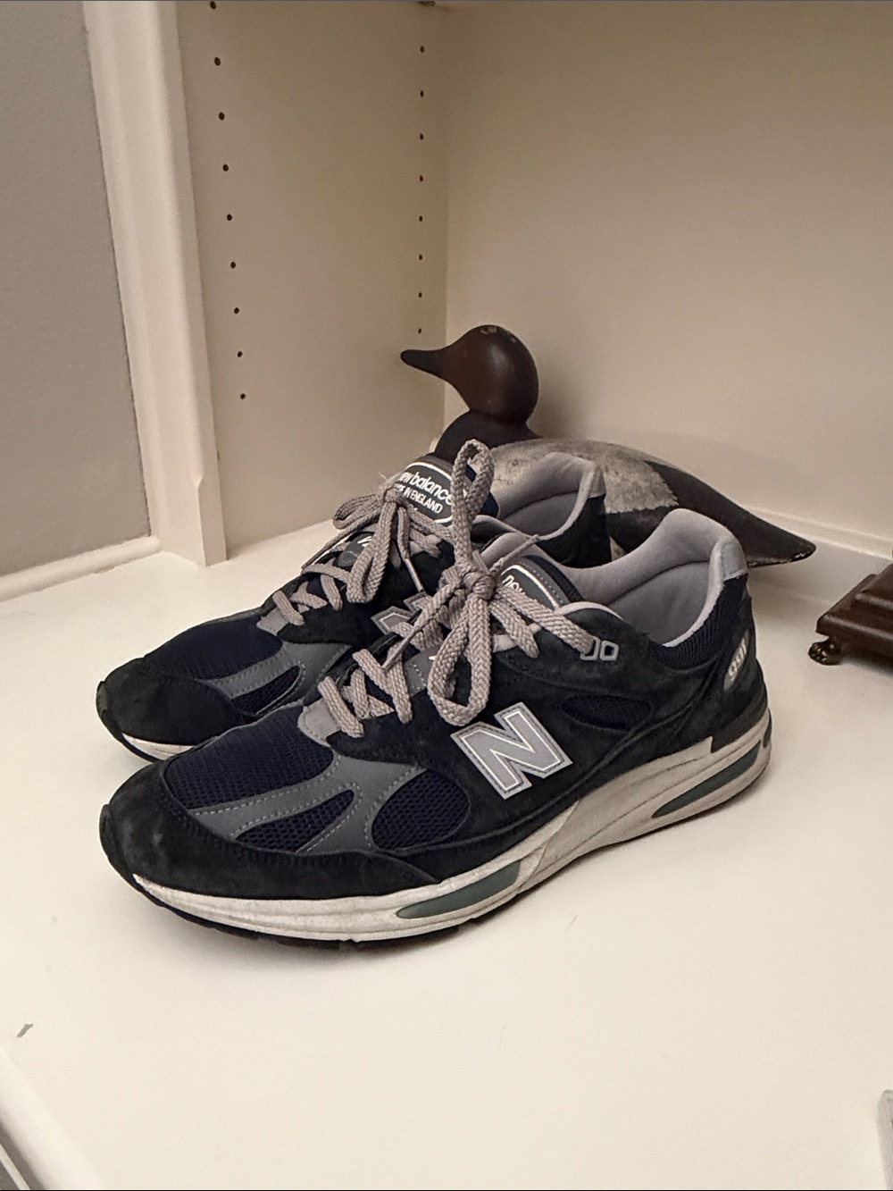 New Balance 991V2 Men’s Navy and Gray Athletic Sneakers